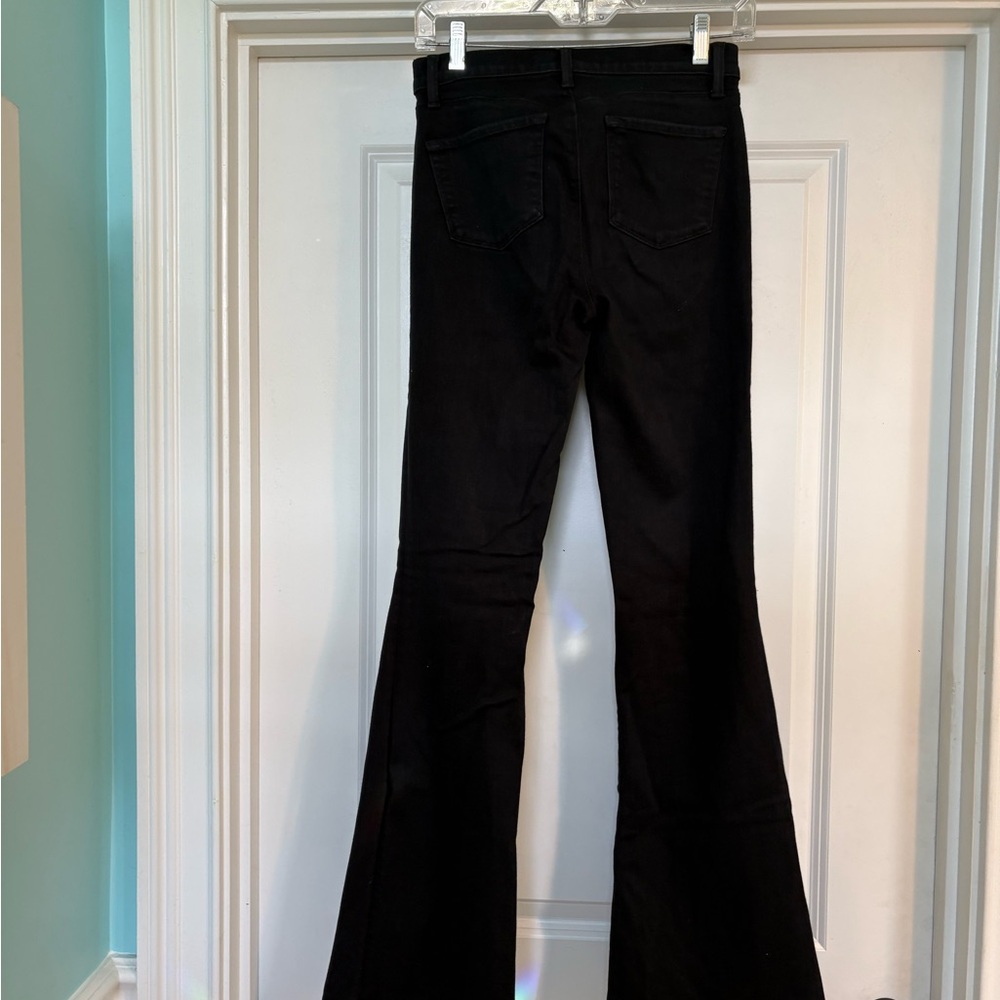 J Brand Black Flare Jeans - High-Rise Wide Leg
